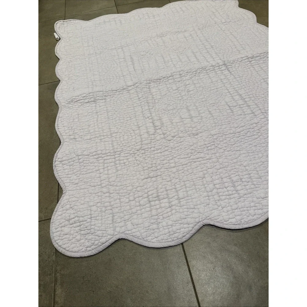 Restoration Hardware Baby Child 38 x 50 Lilac 100% Cotton Quilt Cover Throw Boho